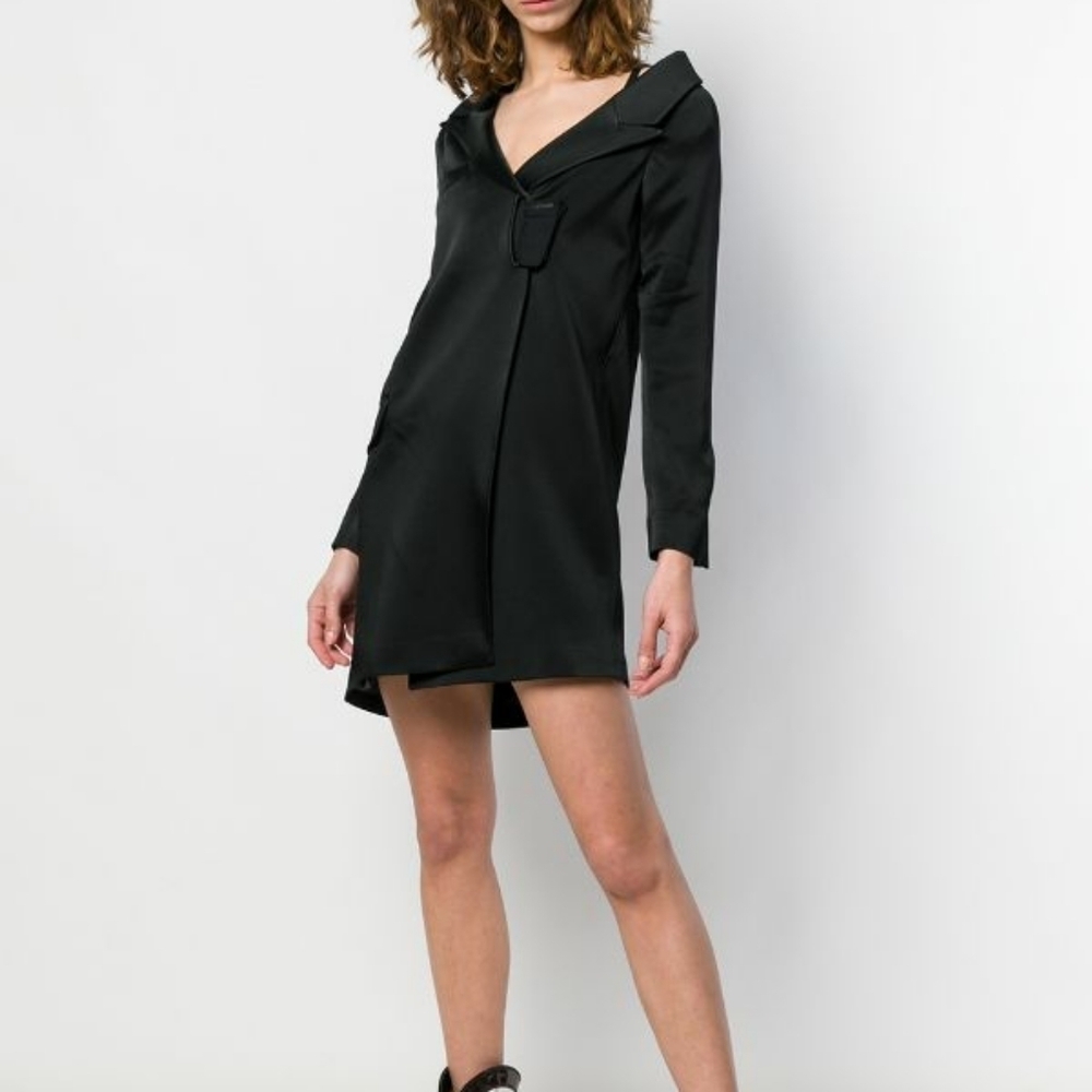 NWT‎ Each x Other Deconstructed Black Blazer Shirt Dress Sz S